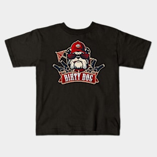 Dirty Dog Bulldog Drawing Illustration Kids T-Shirt